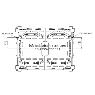 FOXCONN PE36473-01NK4-1H Sever CPU SOCKET LGA 3647 Socket P0  Narrow Board left side with Black key
