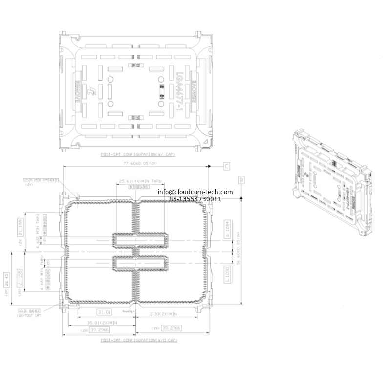 FOXCONN  PE46773-01NK3-1H   PE46777-01NK3-1H Sever CPU SOCKET Intel Eagle stream Socket E 4677